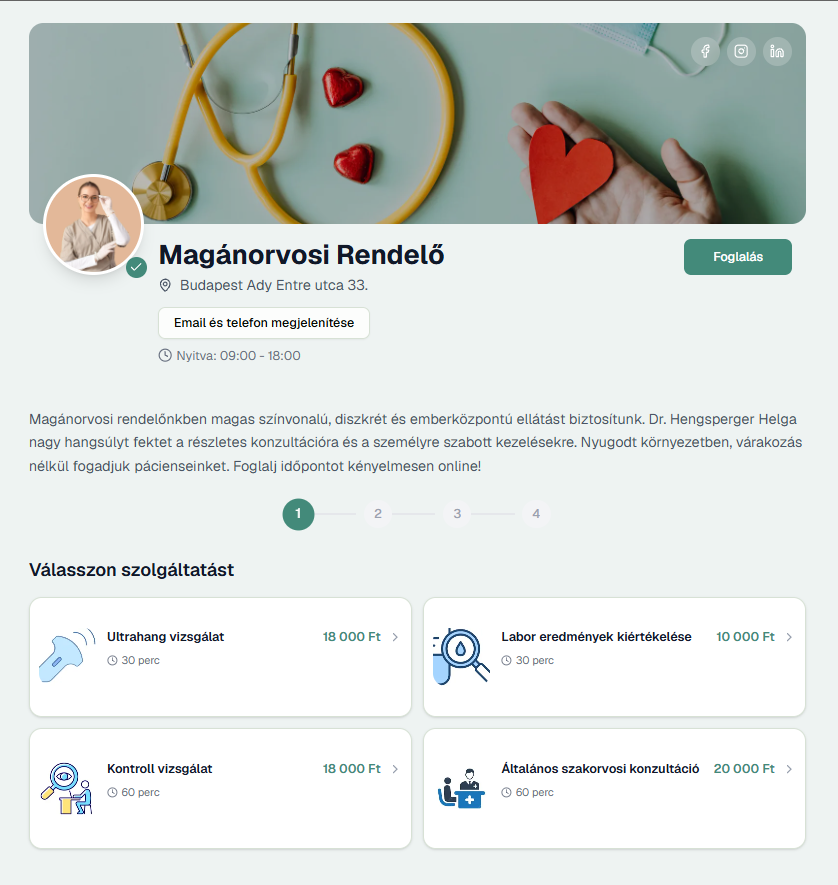 Foglalási weboldal — garantáltan a legjobb megjelenés